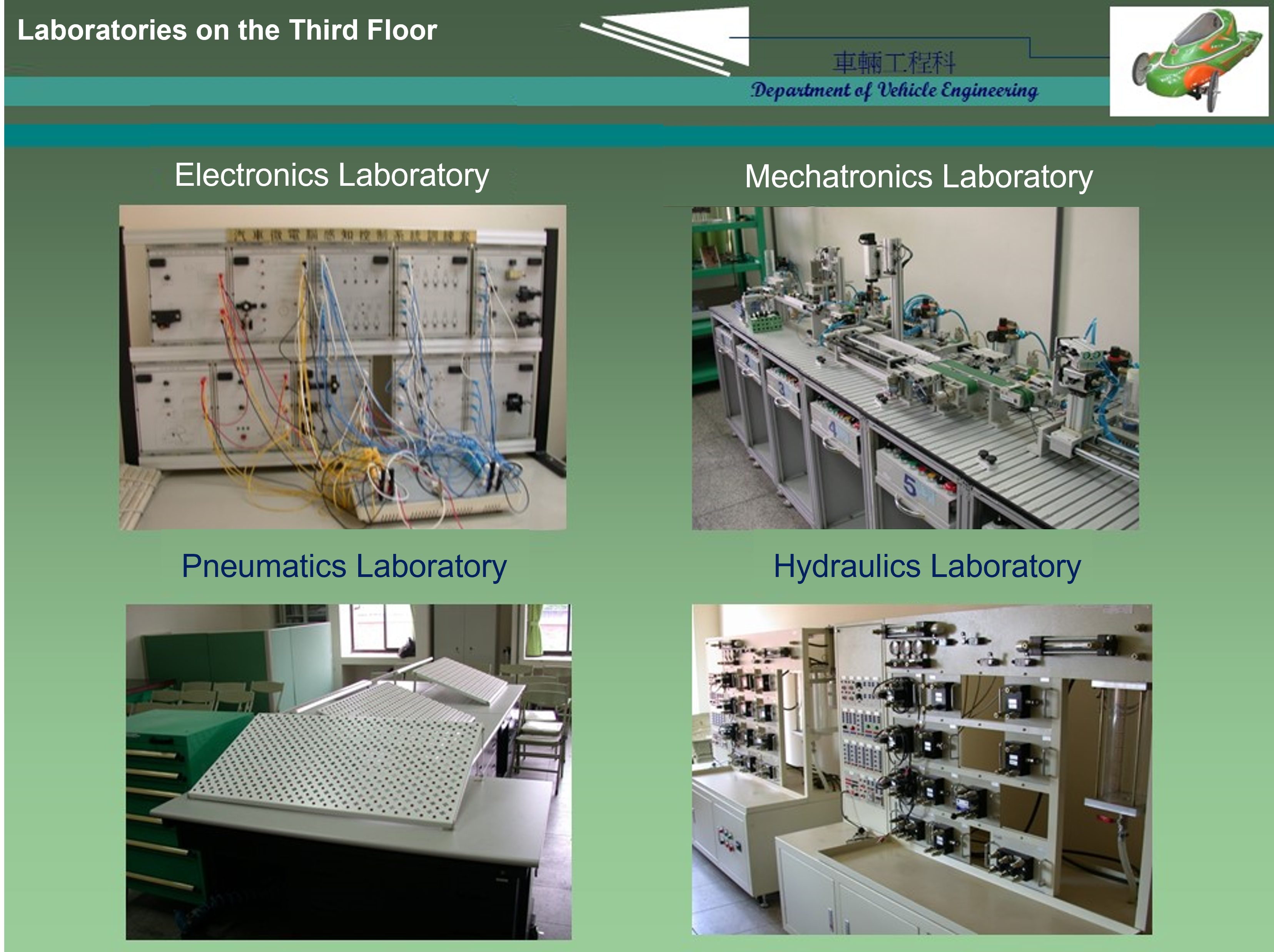 Mechatronics, Electronics, and Hydraulic/Pneumatic Laboratories